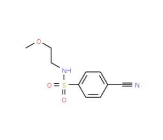 4-cyano-N-(2-methoxyethyl)benzene-1-sulfonamide - chemical structure image