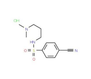 4-cyano-N-[3-(dimethylamino)propyl]benzene-1-sulfonamide hydrochloride (CAS 1193390-20-3) - chemical structure image