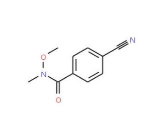 4-Cyano-N-methoxy-N-methylbenzenecarboxamide (CAS 116332-64-0) - chemical structure image