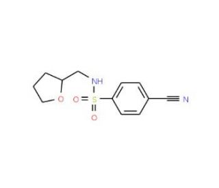 4-cyano-N-(oxolan-2-ylmethyl)benzene-1-sulfonamide - chemical structure image