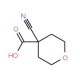 4-Cyano-tetrahydropyran-4-carboxylic acid (CAS 848821-06-7) - chemical structure image