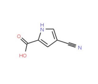 4-Cyanopyrrole-2-carboxylic acid (CAS 80242-24-6) - chemical structure image