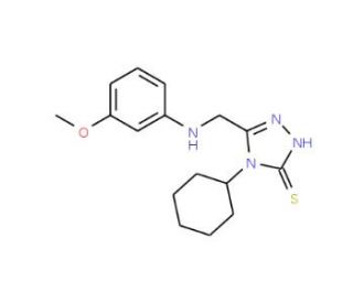 4-cyclohexyl-5-{[(3-methoxyphenyl)amino]methyl}-4H-1,2,4-triazole-3-thiol - chemical structure image