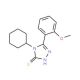 4-Cyclohexyl-5-(2-methoxy-phenyl)-4H-[1,2,4]triazole-3-thiol (CAS 23195-34-8) - chemical structure image