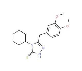 4-Cyclohexyl-5-(3,4-dimethoxy-benzyl)-4H-[1,2,4]triazole-3-thiol - chemical structure image