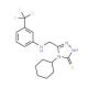 4-cyclohexyl-5-({[3-(trifluoromethyl)phenyl]amino}methyl)-4H-1,2,4-triazole-3-thiol - chemical structure image
