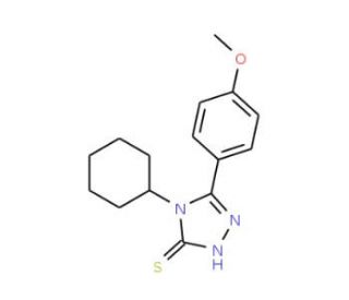 4-Cyclohexyl-5-(4-methoxy-phenyl)-4H-[1,2,4]triazole-3-thiol - chemical structure image