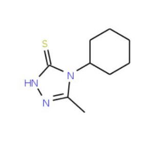 4-cyclohexyl-5-methyl-4H-1,2,4-triazole-3-thiol (CAS 38942-56-2) - chemical structure image