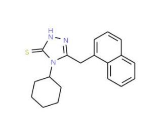 4-Cyclohexyl-5-naphthalen-1-ylmethyl-4H-[1,2,4]triazole-3-thiol - chemical structure image