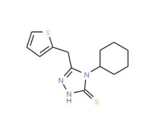 4-Cyclohexyl-5-thiophen-2-ylmethyl-4H-[1,2,4]triazole-3-thiol - chemical structure image