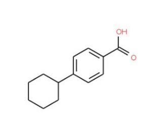 4-Cyclohexylbenzoic acid (CAS 20029-52-1) - chemical structure image
