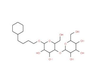 4-Cyclohexylbutyl-4-O-(a-D-glucopyranosyl)-b-D-glucopyranoside (CAS 181135-57-9) - chemical structure image