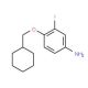 4-(Cyclohexylmethoxy)-3-fluoroaniline - chemical structure image