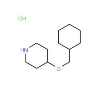 4-(Cyclohexylmethoxy)piperidine hydrochloride - chemical structure image