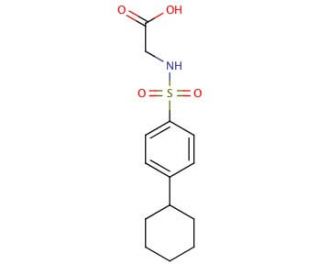 {[(4-cyclohexylphenyl)sulfonyl]amino}acetic acid - chemical structure image
