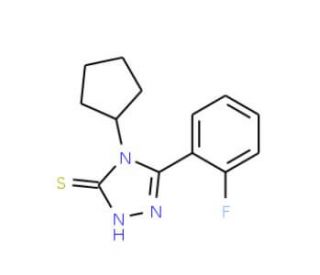 4-Cyclopentyl-5-(2-fluoro-phenyl)-4H-[1,2,4]triazole-3-thiol - chemical structure image