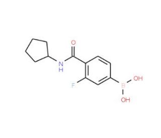 4-(Cyclopentylcarbamoyl)-3-fluorophenylboronic acid (CAS 957034-70-7) - chemical structure image