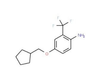 4-(Cyclopentylmethoxy)-2-(trifluoromethyl)aniline - chemical structure image