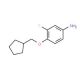 4-(Cyclopentylmethoxy)-3-fluoroaniline - chemical structure image