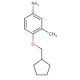 4-(Cyclopentylmethoxy)-3-methylaniline - chemical structure image