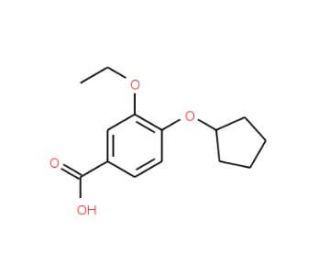 4-(Cyclopentyloxy)-3-ethoxybenzoic acid - chemical structure image