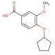 4-(cyclopentyloxy)-3-methoxybenzoic acid (CAS 176033-44-6) - chemical structure image