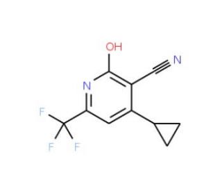 4-Cyclopropyl-2-hydroxy-6-trifluoromethyl-nicotinonitrile - chemical structure image