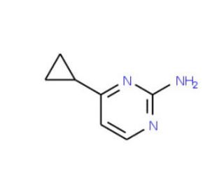 4-Cyclopropyl-2-pyrimidinamine (CAS 21573-15-9) - chemical structure image