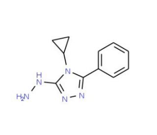 4-cyclopropyl-3-hydrazino-5-phenyl-4H-1,2,4-triazole - chemical structure image