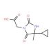 (4-Cyclopropyl-4-methyl-2,5-dioxo-imidazolidin-1-yl)-acetic acid - chemical structure image