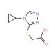 [(4-cyclopropyl-4H-1,2,4-triazol-3-yl)thio]acetic acid - chemical structure image