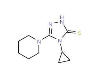 4-cyclopropyl-5-piperidin-1-yl-4H-1,2,4-triazole-3-thiol - chemical structure image
