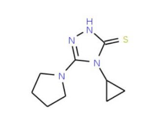 4-cyclopropyl-5-pyrrolidin-1-yl-4H-1,2,4-triazole-3-thiol - chemical structure image