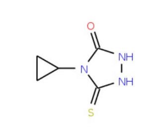 4-cyclopropyl-5-thioxo-1,2,4-triazolidin-3-one - chemical structure image