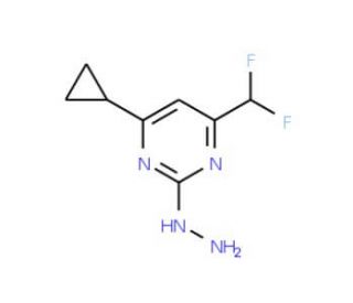 4-Cyclopropyl-6-(difluoromethyl)-2-hydrazinopyrimidine - chemical structure image
