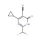 4-Cyclopropyl-6-(difluoromethyl)-2-hydroxynicotinonitrile - chemical structure image