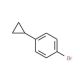 4-cyclopropyl-bromobenzene (CAS 1124-14-7) - chemical structure image