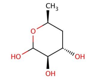 4-Deoxy-L-fucose (CAS 61244-62-0) - chemical structure image