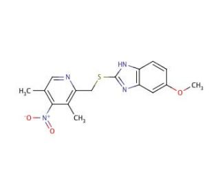4-Desmethoxy-4-nitro Omeprazole Sulfide (CAS 142885-91-4) - chemical structure image