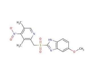4-Desmethoxy-4-nitro Omeprazole Sulfone - chemical structure image