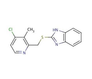 4-Desmethoxypropoxyl-4-chloro Rabeprazole Sulfide (CAS 103312-62-5) - chemical structure image