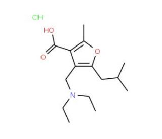 4-Diethylaminomethyl-5-isobutyl-2-methyl-furan-3-carboxylic acid hydrochloride - chemical structure image