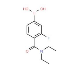4-(Diethylcarbamoyl)-3-fluorophenylboronic acid (CAS 874289-14-2) - chemical structure image