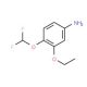 4-(Difluoromethoxy)-3-ethoxyaniline - chemical structure image