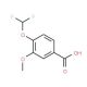 4-Difluoromethoxy-3-methoxy-benzoic acid - chemical structure image