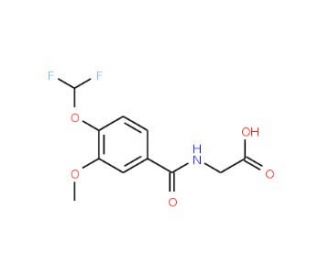 {[4-(difluoromethoxy)-3-methoxybenzoyl]amino}acetic acid - chemical structure image