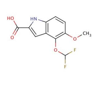 4-(difluoromethoxy)-5-methoxy-1H-indole-2-carboxylic acid - chemical structure image