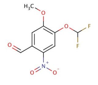 4-(difluoromethoxy)-5-methoxy-2-nitrobenzaldehyde - chemical structure image