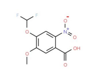 4-(difluoromethoxy)-5-methoxy-2-nitrobenzoic acid (CAS 923170-53-0) - chemical structure image