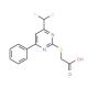 (4-Difluoromethyl-6-phenyl-pyrimidin-2-yl-sulfanyl)-acetic acid - chemical structure image